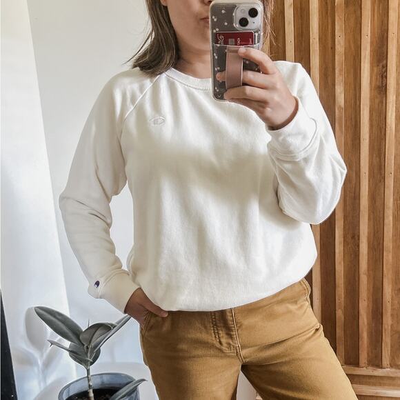 CHAMPION Pullover Bone Color Sweatshirt. Size M - Picture 1 of 11
